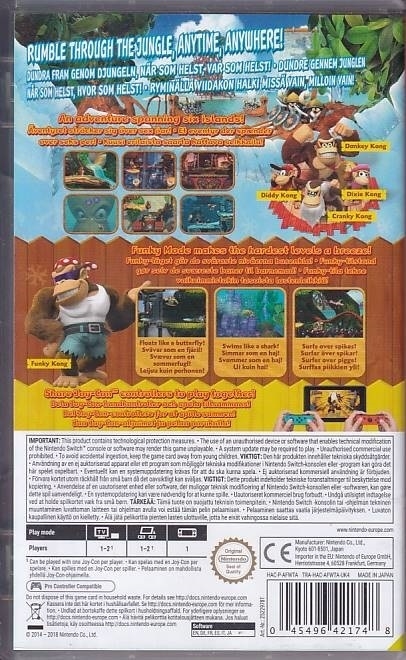 Donkey Kong Country Tropical Freeze - Nintendo Switch spil (A Grade) (Genbrug)